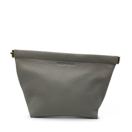 Callini Silver Grey Snap Makeup Bag – Sleek & Functional